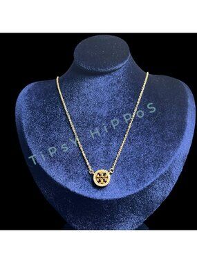 both. NEW!  Beautiful Tory Burch Gold Miller Crystal Pave Necklace